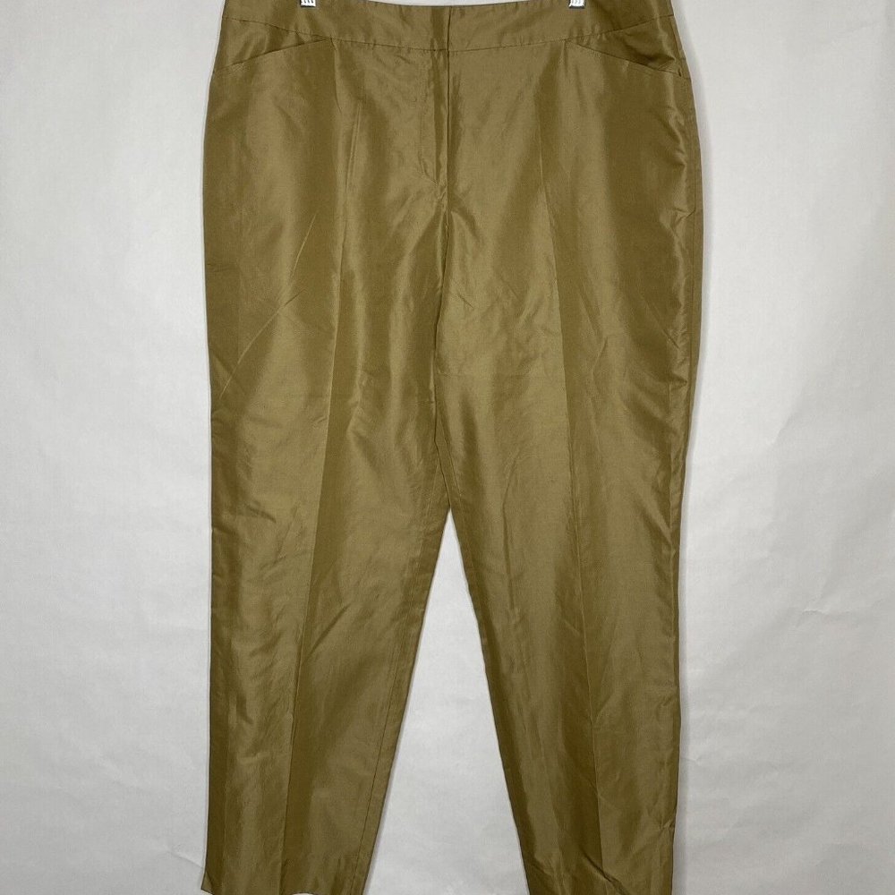 Talbots Dress Pants Women 16 Tan Traditional Fit Lined Business Workwear